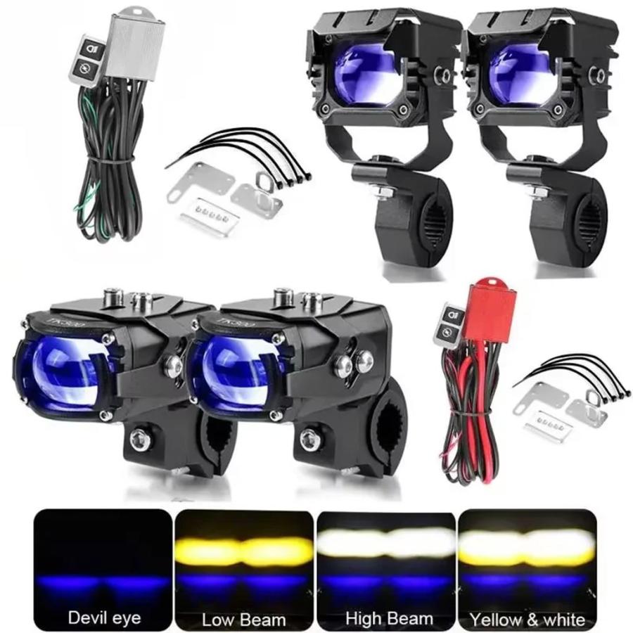 並行輸入品 100W バイク用LEDスポットライト フォグランプ ミニ
