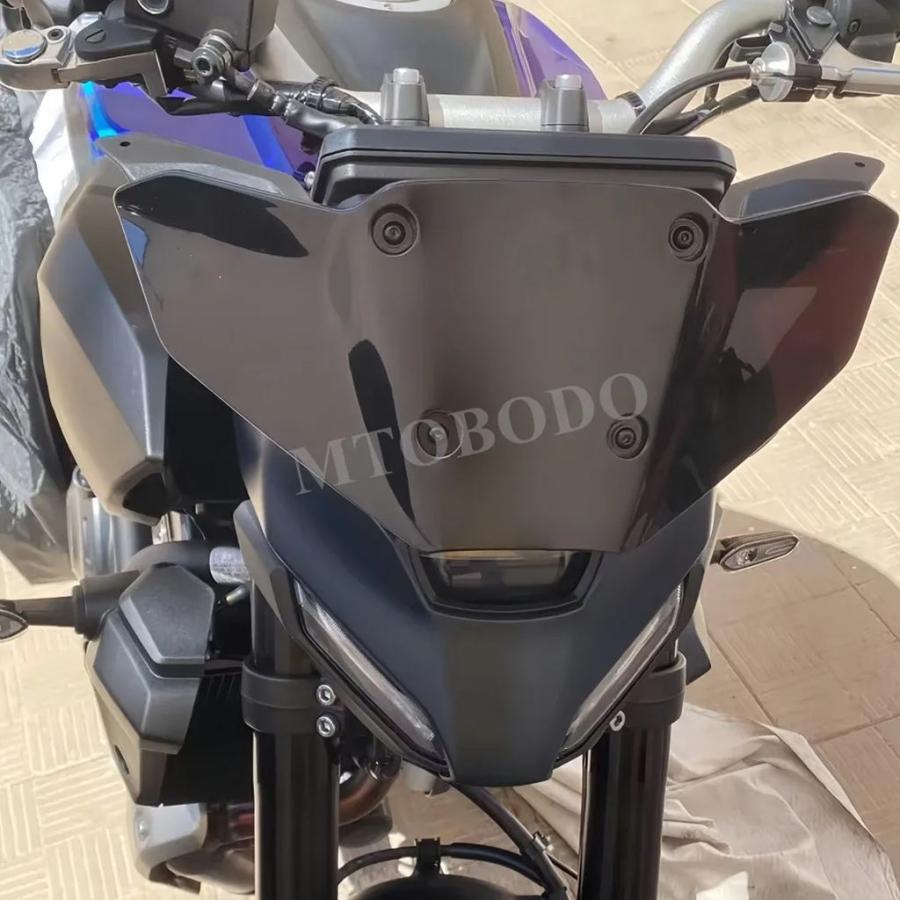 並行輸入品 バイクフロントガラスウインドシールドウインドシールドディフレクター胸部保護ディフレクターヤマハ MT-07 MT07 MT0_7