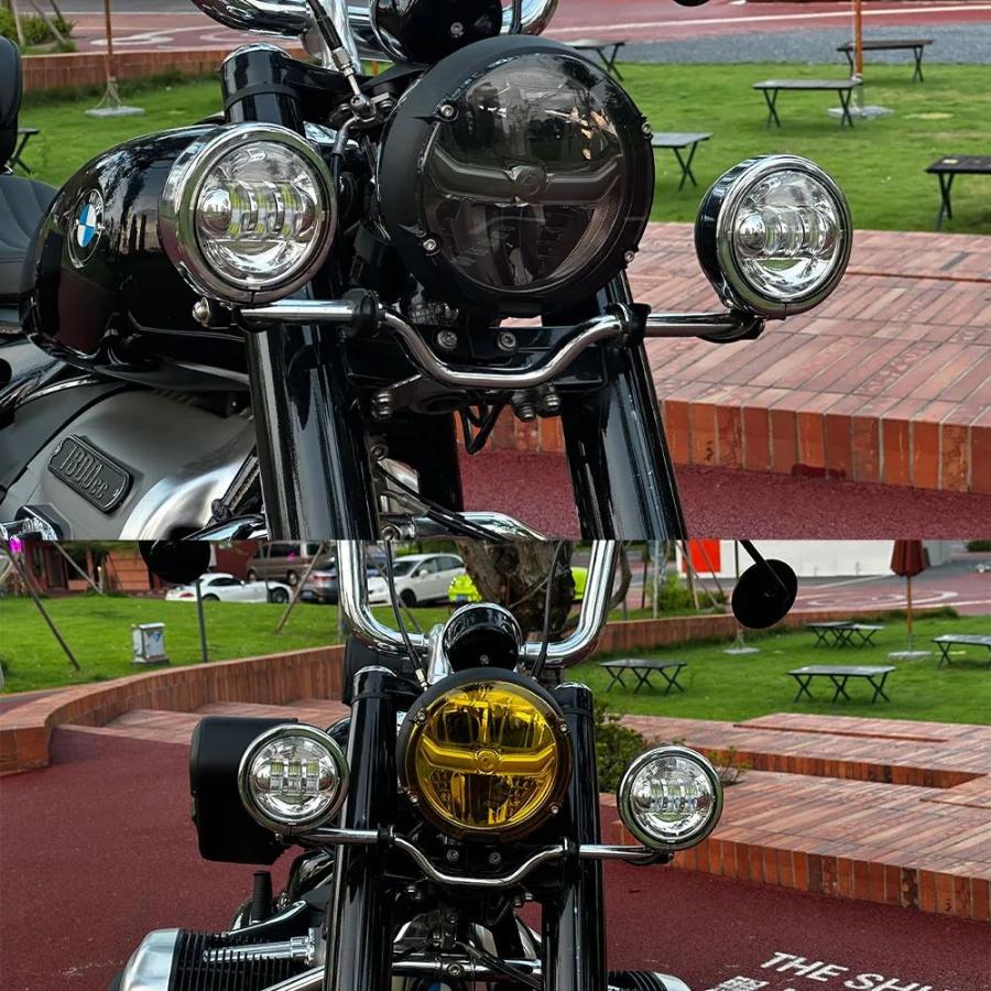 並行輸入品 バイクヘッドライトプロテクター グリルカバー BMW r18 r