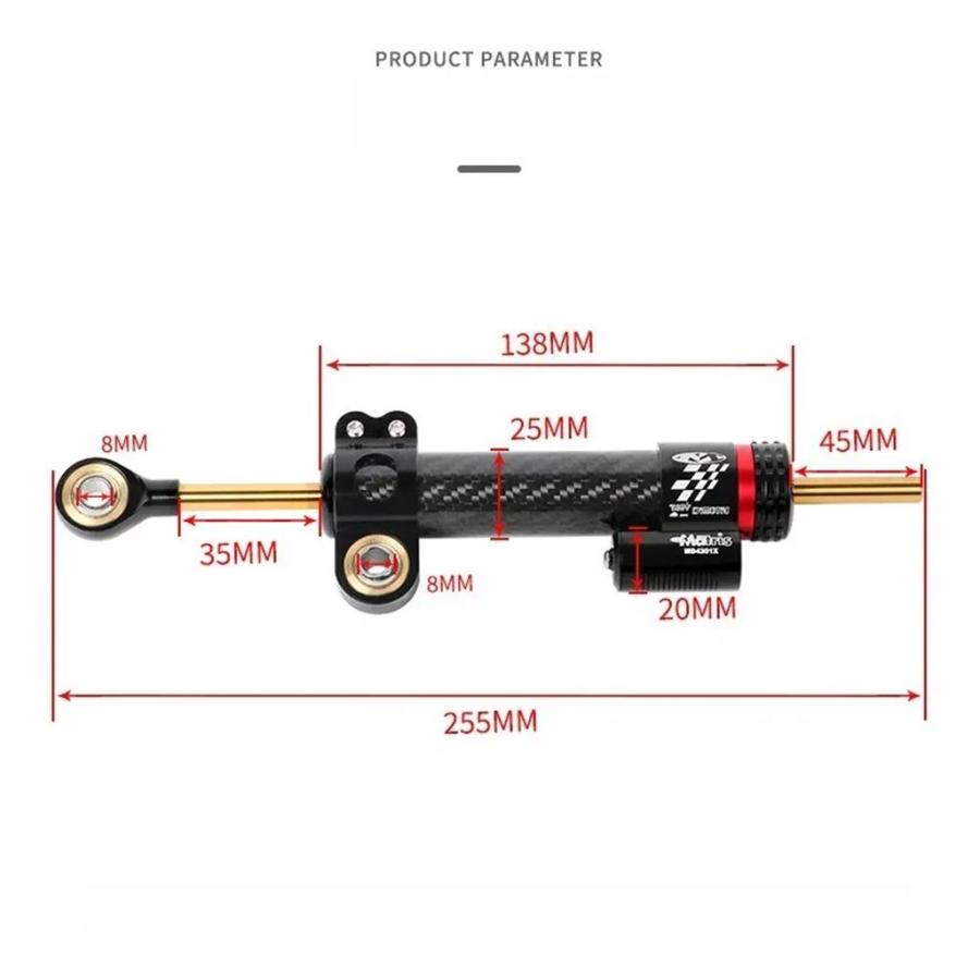 並行輸入品 ヤマハ XMAX300 X-MAX300 2017-2024 2023 バイク用アクセサリー ステアリングスタビライザー ダンパー_2