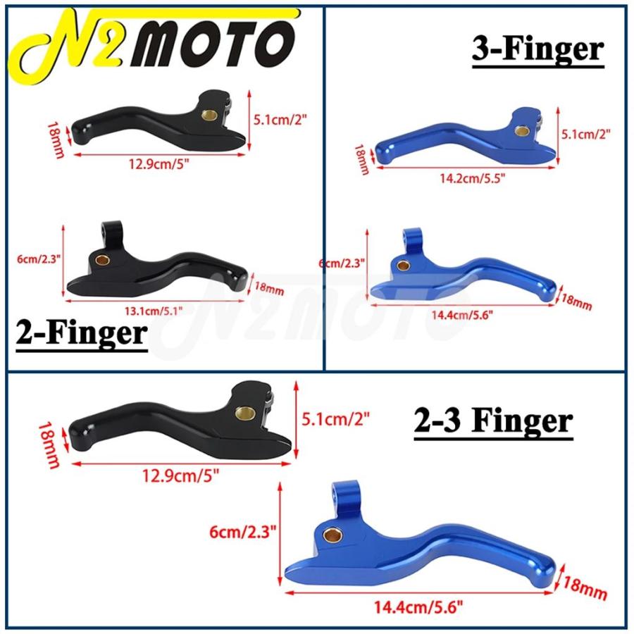 【並行輸入品】ハーレー用ブレーキクラッチレバー ハーリーツーリングロードグライドスペシャル 2-3フィンガーコントロール fltrxs fltrx fltru fltruse 201_18