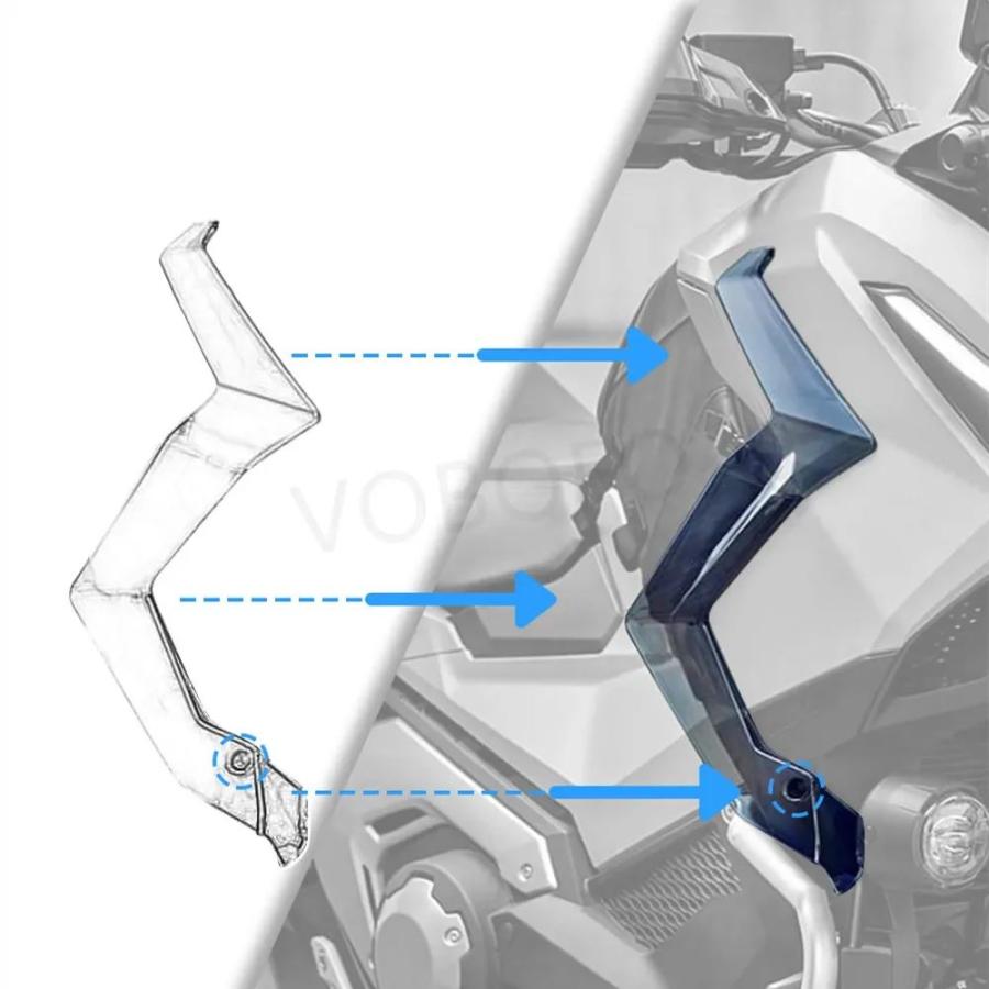 並行輸入品 バイク造パーツ サイドウィンドディフレクター サイドウィンドシールド レッグガードプロテクター ホンダ 750 750 X_6