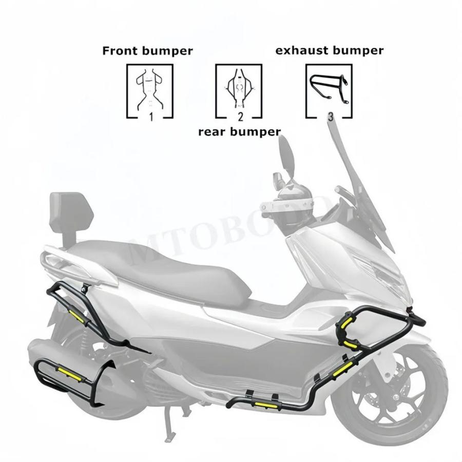 並行輸入品 CFMOTO 150SC 150 SC CF150T-31 バイク造用バンパー フロント＆リアバンパー 排気ガードレール 転倒防止バー_9
