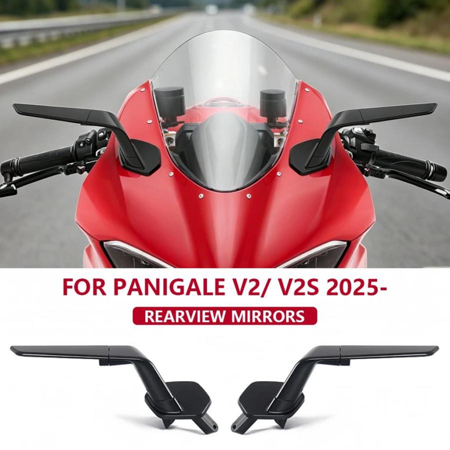 並行輸入品 バイクミラー ステルスミラー スポーツウィングレット
