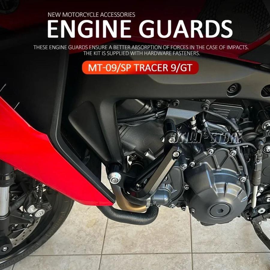 並行輸入品 ヤマハ MT-09 SP トレーサー9 GT 2025/2024 XSR 900用 MT09新型エンジン保護ガード クラッシュバー_2