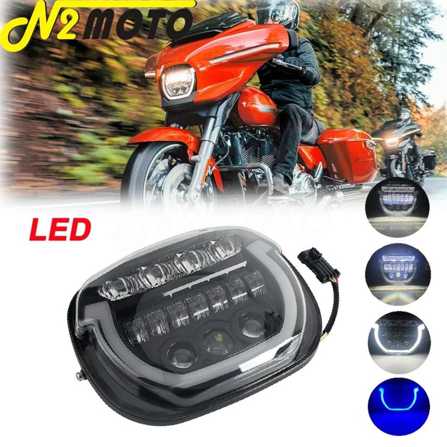 【並行輸入品】バイク LED ヘッドライトアセンブリフロントライトハーレーツーリングストリートグライド CVO/SE FLHXSE FLHX/I ウルトラ FLHXU 2023 2024の画像