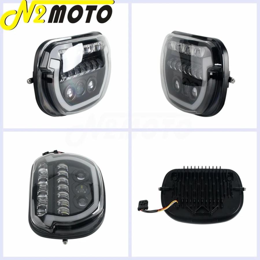 【並行輸入品】バイク LED ヘッドライトアセンブリフロントライトハーレーツーリングストリートグライド CVO/SE FLHXSE FLHX/I ウルトラ FLHXU 2023 2024の画像