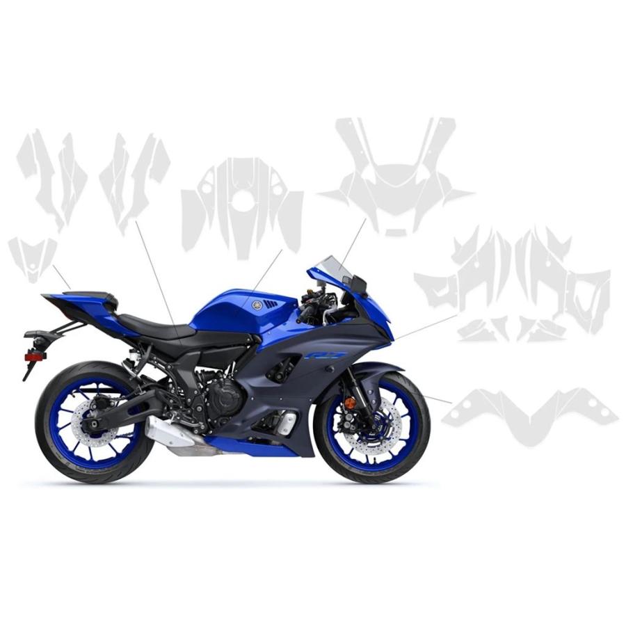 並行輸入品 傷防止 目見え保護フィルム バイク保護フィルム ペイント ヤマハYZF-R7 R7 R7 2022 2023 2024_10