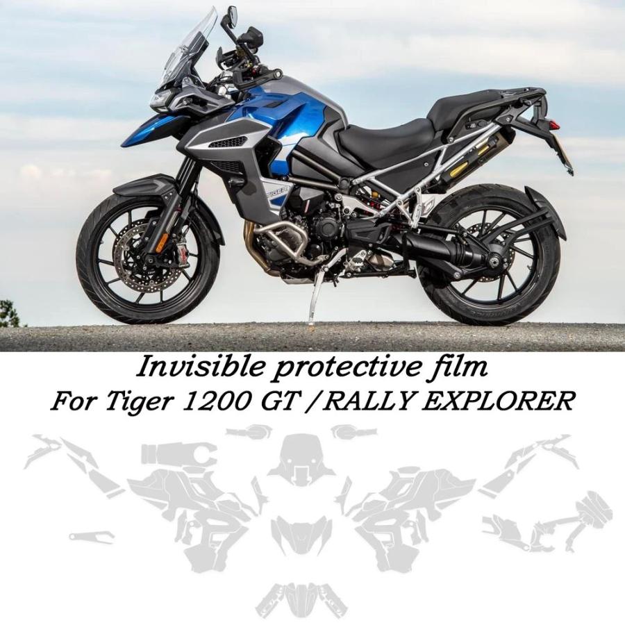 並行輸入品 バイク目見え衣類保護フィルム PPF タイガー 1200 GT エクスプローラー/ラリー エクスプローラー 2022-2026 アンチス_12
