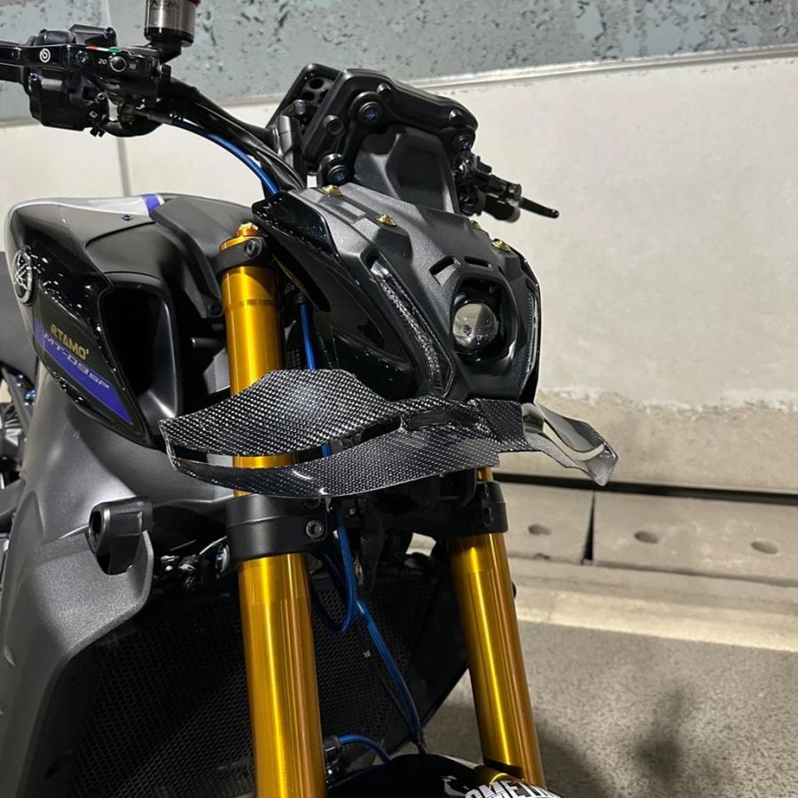 並行輸入品 ヤマハ MT-09/MT-09SP 2021-2023 バイク 100% カーボン ダウンフォースウィング フロントスポイラーキット モデル