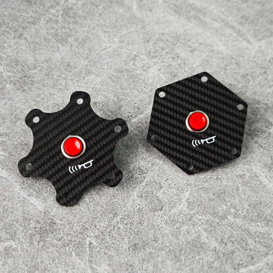 並行輸入品】カーボン高性能スポーツステアリングホイールホーンボタン