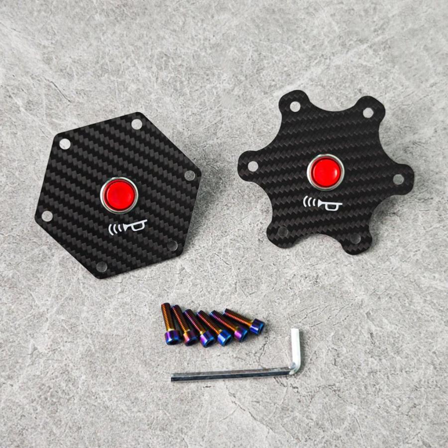 並行輸入品】カーボン高性能スポーツステアリングホイールホーンボタン