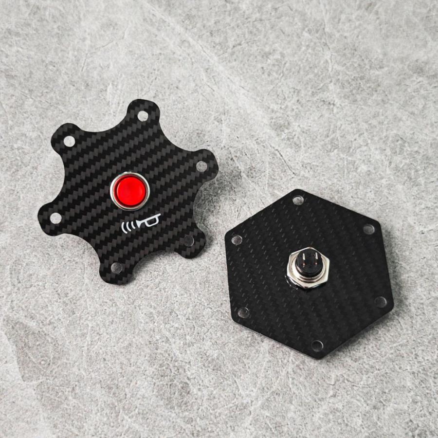 並行輸入品】カーボン高性能スポーツステアリングホイールホーンボタン