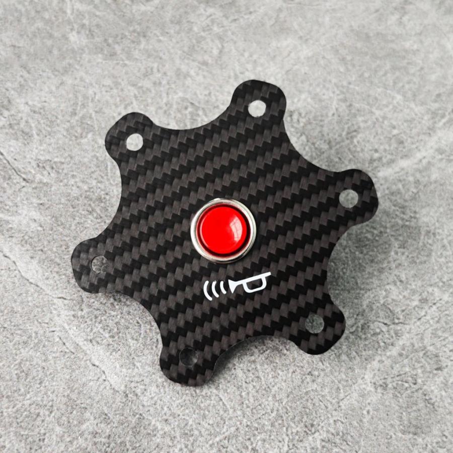並行輸入品】カーボン高性能スポーツステアリングホイールホーンボタン