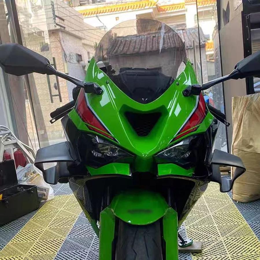 【並行輸入品】ZX-6R ZX-636 ZX6R 2024 ZX636 2024 バイク裸フロントスポイラーウイングレット空力ウィングキットフェアリングサイドウイングスポイラー_3