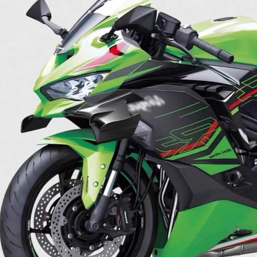 【並行輸入品】ZX-4R ZX-4RR ZX-25R 2020-2024 新アクセサリーサイドウイングサイドフェアリングバイクスポイラー空力ウイングレット固定翼_5