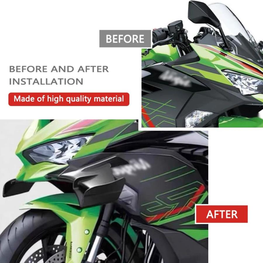 【並行輸入品】ZX-4R ZX-4RR ZX-25R 2020-2024 新アクセサリーサイドウイングサイドフェアリングバイクスポイラー空力ウイングレット固定翼_7