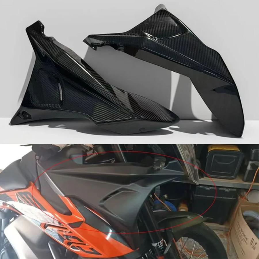 【並行輸入品】KTM 790 890 ADV Adventure R S 2022年以前用 カーボン フロントフェアリング サイドパネル ウインドディフレクター プレートカバー