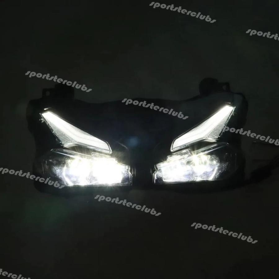 並行輸入品】LEDバイク 二輪ヘッドライトアセンブリ ヘッドライト