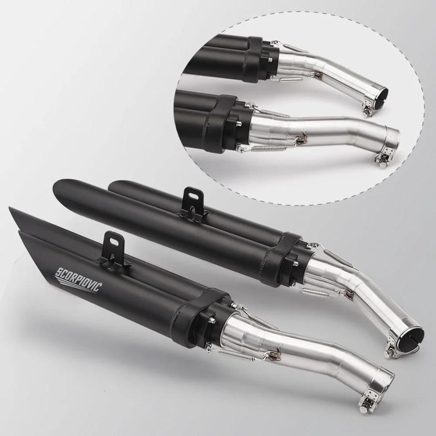【並行輸入品】スリップ R1 YZF-R1 2007-2008 バイク排気エスケープモトマフラー DB キラーミッドリンクパイプ_7