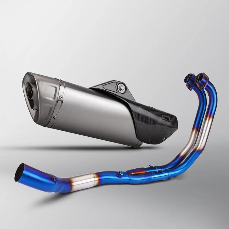 【並行輸入品】YZF R25 R3 MT03 フルエキゾーストシステムパイプミドルパイプスリップオン 51 mmマフラーカーボンカバー 2015-2025
