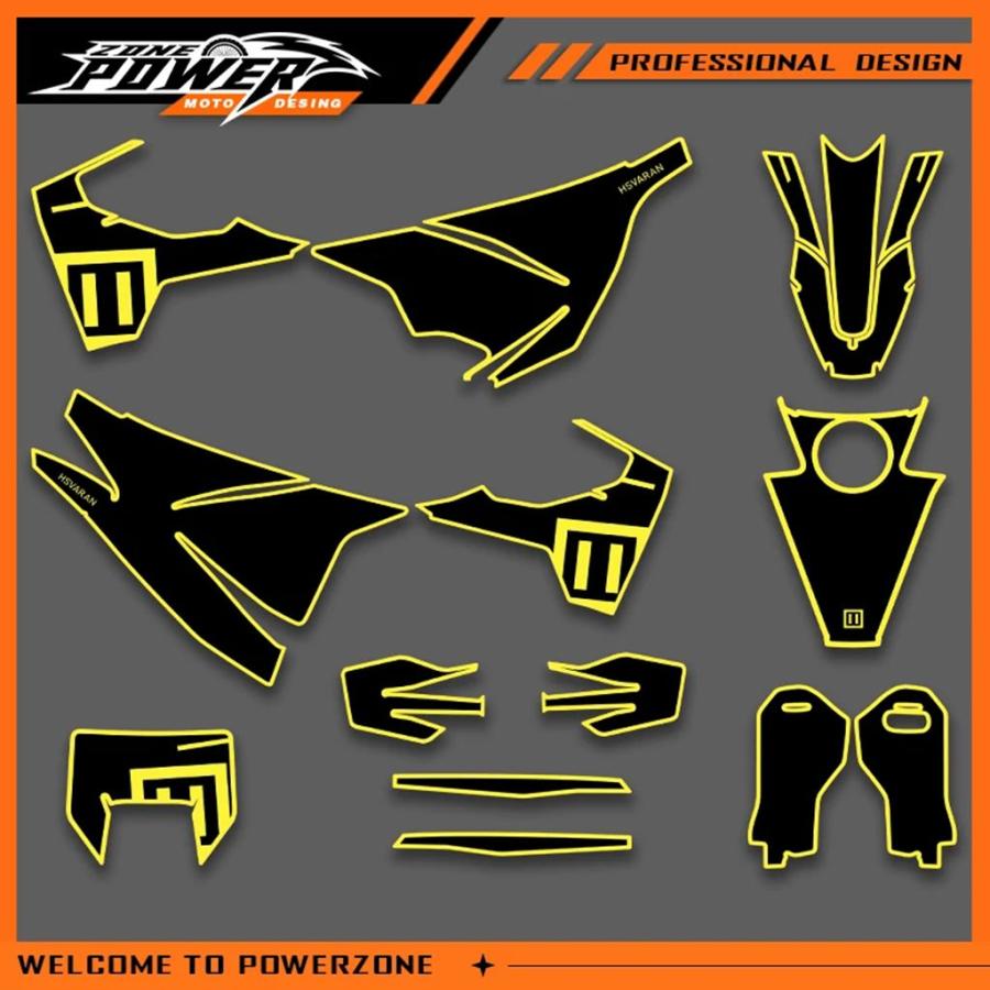 ステッカー 並行輸入品】POWERZONE グラフィック背景ステッカー デカールキット