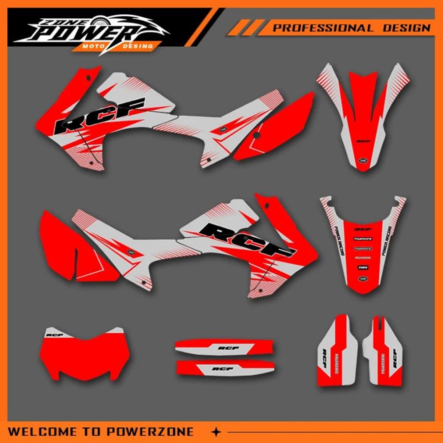 並行輸入品】POWERZONE モトクロスチームグラフィック背景ステッカー