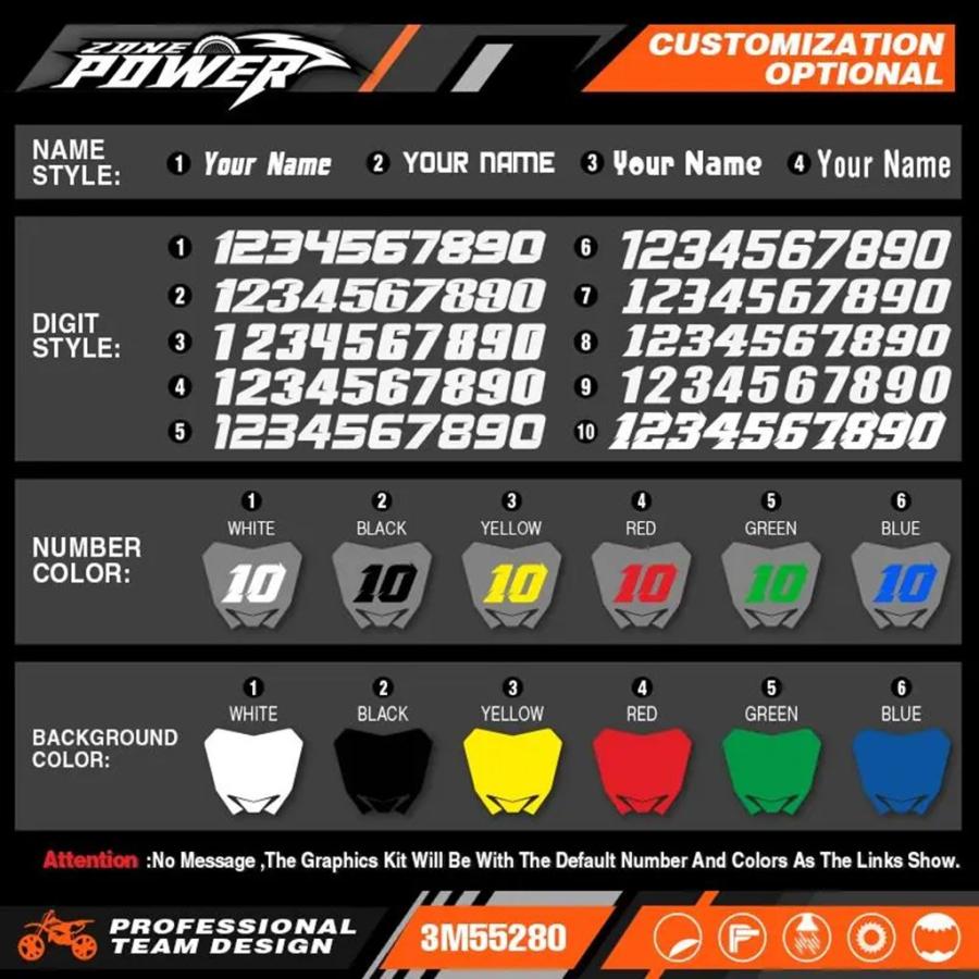 並行輸入品】Powerzone バイクグラフィックデカールステッカーキット