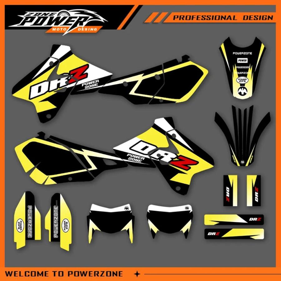 並行輸入品】POWERZONE モトクロスチームグラフィック背景ステッカー