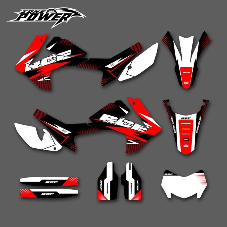 並行輸入品】POWERZONE モトクロスチームグラフィック背景ステッカー