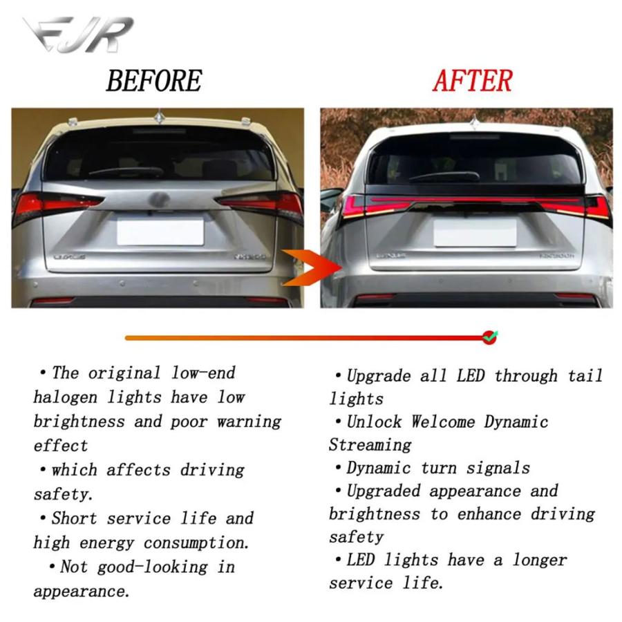 並行輸入品】LEXUS NX用LEDテールライト シーケンシャルターンテール