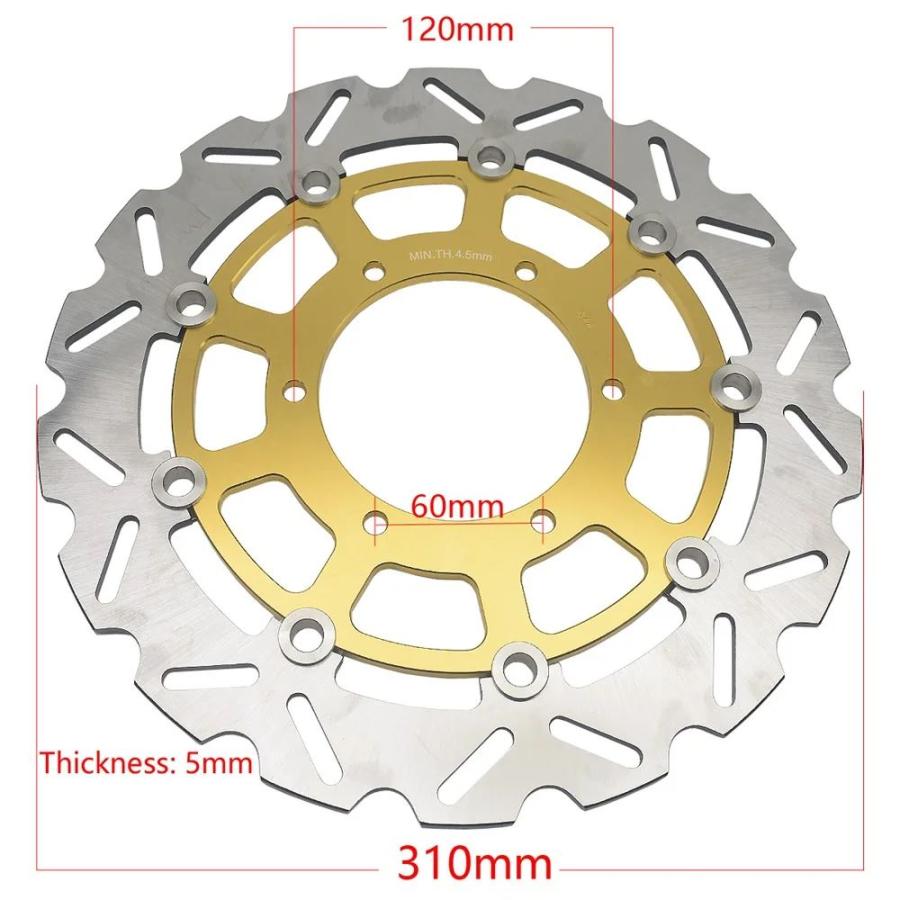 【並行輸入品】スズキ GSXR600 GSXR750 K8/K9-/L8/L9 2008-2021 2018 2019 2020 GSXS750 GSX-S 750 Y 2018-2020 バイクフロントブレーキディスクローターの画像
