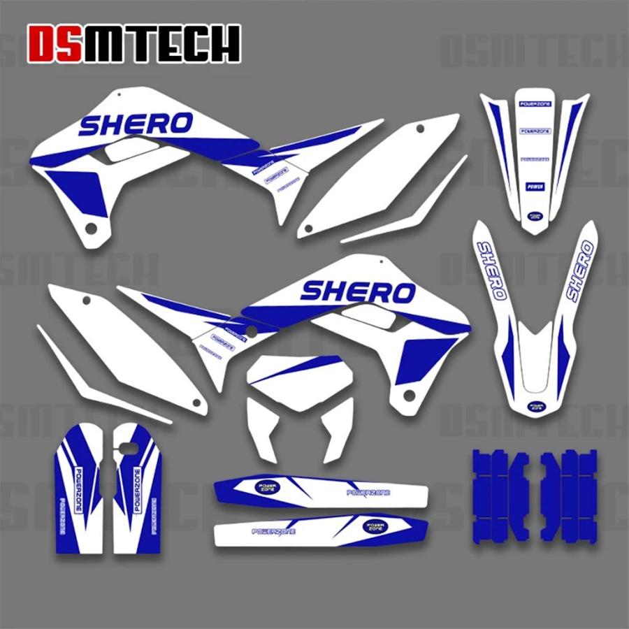 【並行輸入品】DSMTECH シェルコ SE SEF SER 125 250 300 450 2017 2018 2019 2020-2023 フルグラフィックデカールステッカー バイク背景 002_5