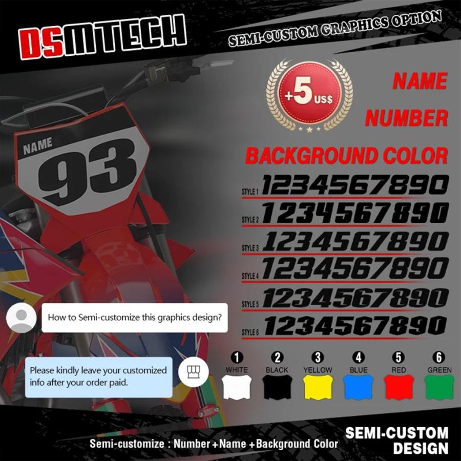 【並行輸入品】DSMTECH カワサキ KX85 KX100 KX 85 KX 100 2014 2015 2016 2017 2018 2019 2020 2021 フルグラフィックデカールステッカー バイク用_4