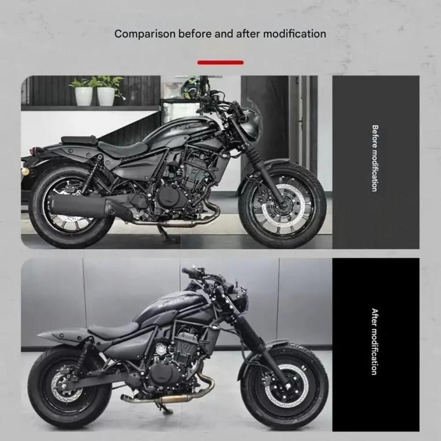 【並行輸入品】カワサキ Eliminator500 クローズドホイールハブキャップ前輪リア黒ウォリアー装飾カバーアクセサリーの画像