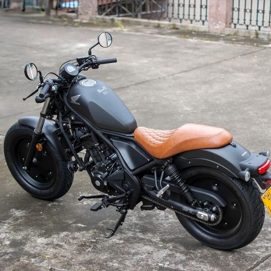 【並行輸入品】ホンダレブル 300 CM300 ワンピースダブルシートクッション専用ストレートアップ手作りシートバッグホンダレブル cm300の画像
