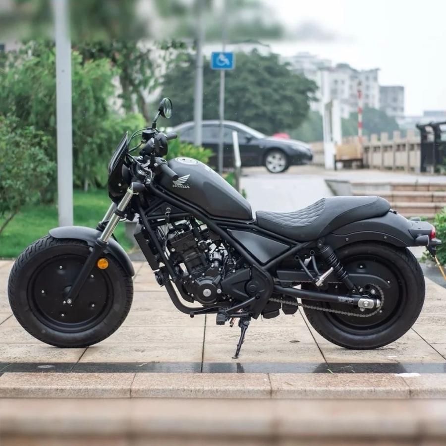 【並行輸入品】ホンダレブル 300 CM300 ワンピースダブルシートクッション専用ストレートアップ手作りシートバッグホンダレブル cm300の画像