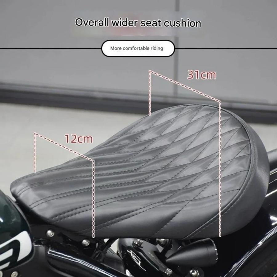 【並行輸入品】BENDA ナポレオンボブ 250 カスタムレトロシングルフロントシートボバー拡大肥厚フロントシート快適クッションアクセサリー_5