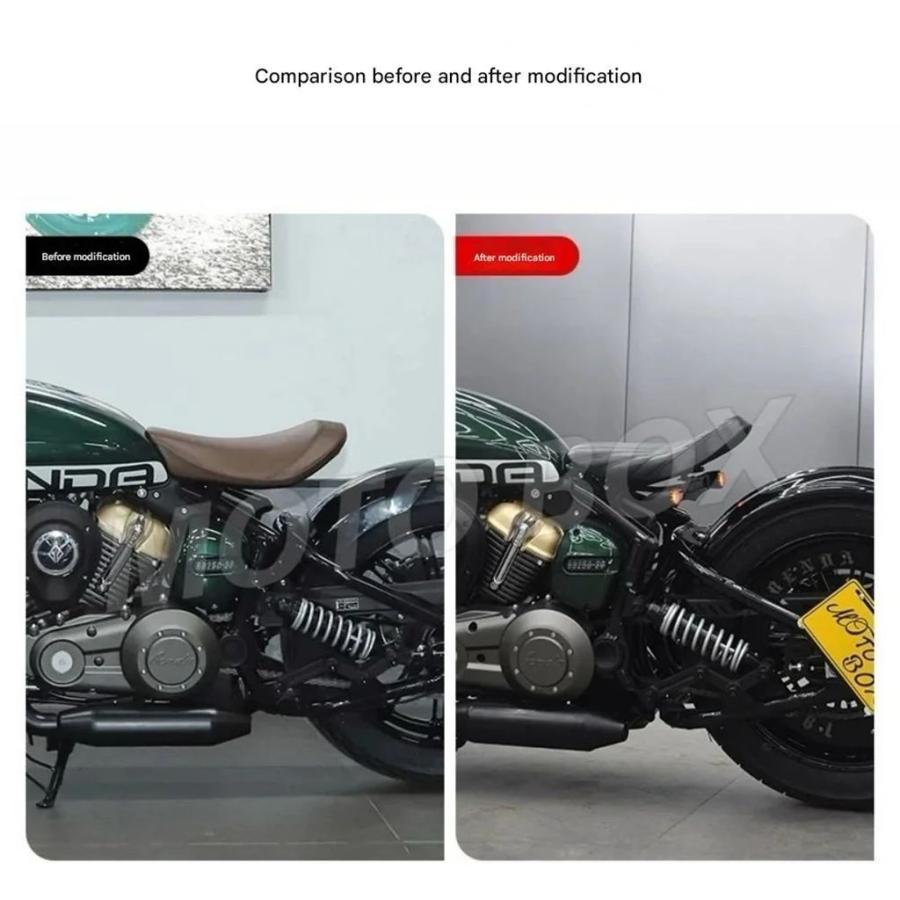 【並行輸入品】BENDA ナポレオンボブ 250 カスタムレトロシングルフロントシートボバー拡大肥厚フロントシート快適クッションアクセサリー_6