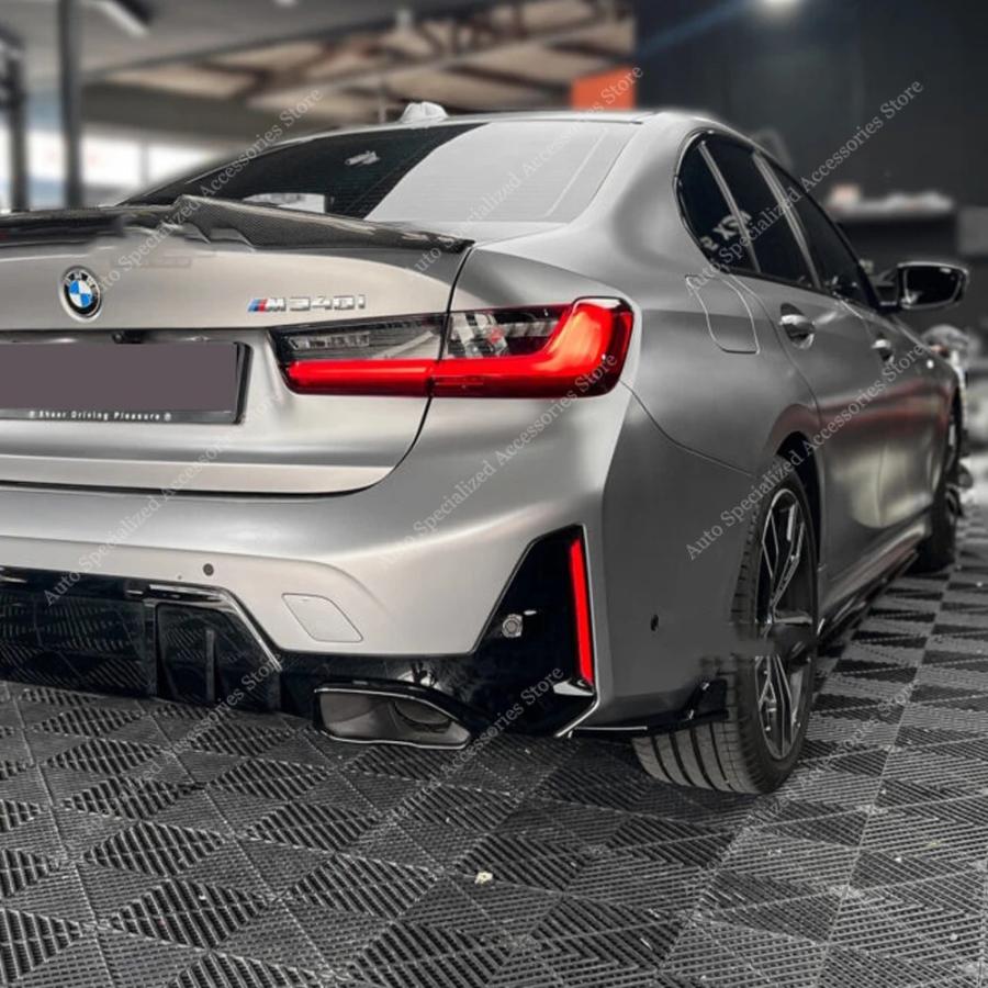 サイドパネルスポイラー 3 シリーズ G20 G21 MSport M340i 用リアバンパーディフューザーサイドスプリッターボディ BMW 3シリーズ G20 G21 後期 Mスポーツ/ M340i LCI リア トランク スポイラー maxton - Global Brain.