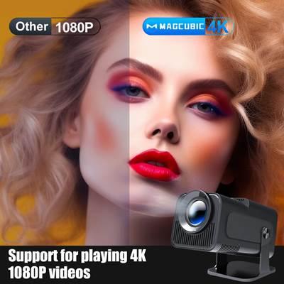 【並行輸入品】 Magic-ポータブルプロジェクター Android 11 390ansi hy320 4kネイティブ 1080p デュアルwfi6 bt5.0 シネマアウトドア アップグレードh300_7