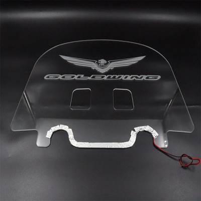 並行輸入品】 LEDライト付きバイクリアフロントガラス ホンダゴールド