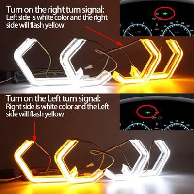 並行輸入品】 BMW用LEDリングヘッドライト m4スタイル エンジェルアイ