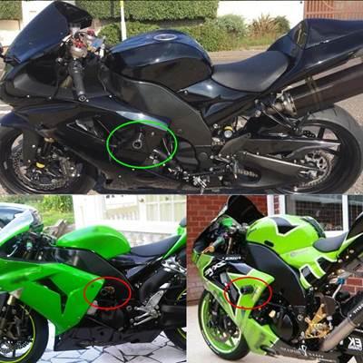 並行輸入品】 カワサキZx10r ZX-10R zx 10r 2006 2007用カーボンフェア