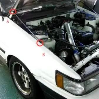 AE86 レビン用ボンネットフード AE86 レビン ボンネットTYPE2 (フードロック付) FRP 塗装済み : エアロ
