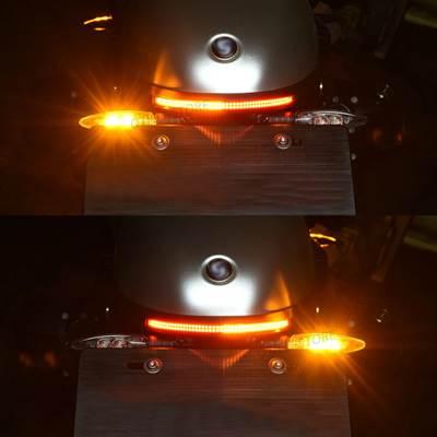 【並行輸入品】 BMW rninet用PCB付きプレートホルダー LEDランプ付き車両用キャスター ランニング距離ブレーキテールライト