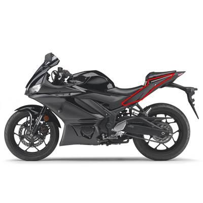 ヤマハ YZF-R25/R3用 カーボン ハンドルカバー 外装パーツ 並行輸入品】 ヤマハYZF-R3 YZF-R25 2013-2021 2022 2023互換性バイク