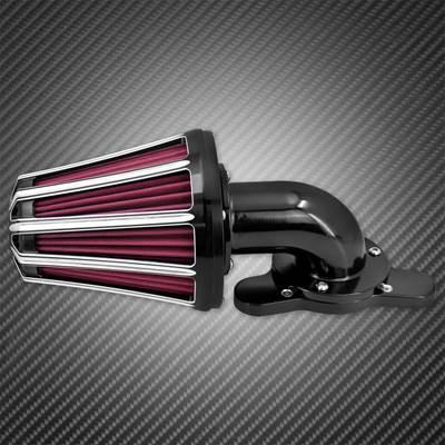 【並行輸入品】 バイク用黒エアクリーナーキット ハーレーツーリングキット ストリートグライドデナ ソフテイルカバー ボーイ用 スポースター xl 883 72の画像