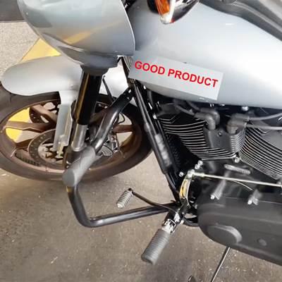 【並行輸入品】 バイクフロントコントロールフットペダルキット アルミニウム ブラック ハーレーソフテイル ローライダー fxlrストリートボブ fxbb 2018-2023の画像