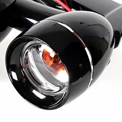 【並行輸入品】 光沢黒運転灯 ハーレー1996-2013用ウィンカーelectraストリートグライド1996-2023ロードの画像